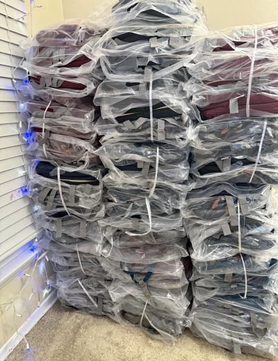 Burgundy Backpack with Padded Straps