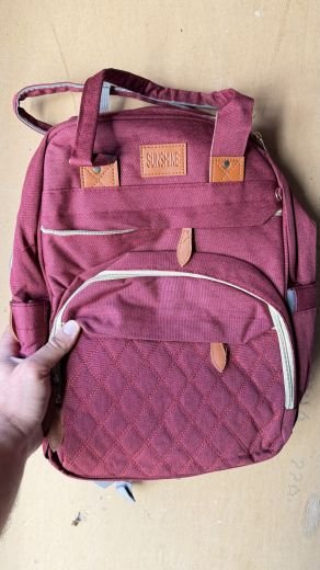 Burgundy Backpack with Padded Straps