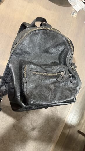 Black Leather Backpack