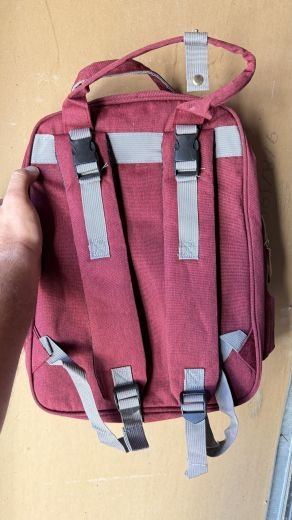 Burgundy Backpack with Padded Straps